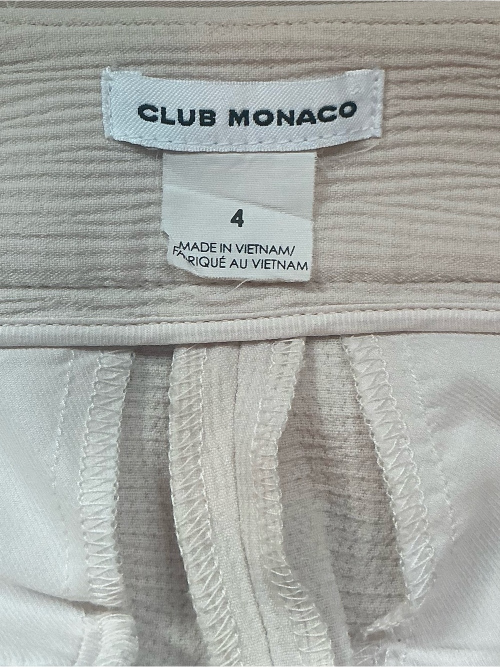 Club Monaco Ankle Pant Soft Pink Textured High-Rise – Size 4 - Picture 7 of 10